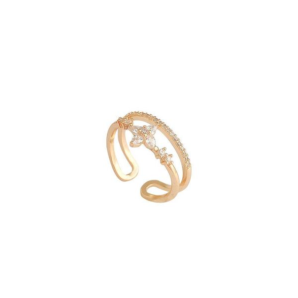 wedding rings jewelry genuine double diamond flash female adjustable size ring party trendy statement for girls women's, Slivery;golden
wedding rings jewelry genuine double diamond flash female adjustable size ring party trendy statement for girls women's, Slivery;golden