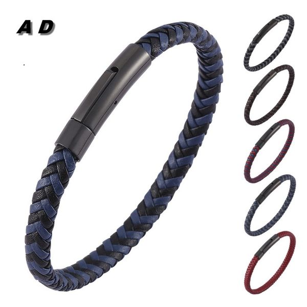fashion classic design woven leather cuff bracelet titanium steel clasp bracelets for men and women gift, White
fashion classic design woven leather cuff bracelet titanium steel clasp bracelets for men and women gift, White