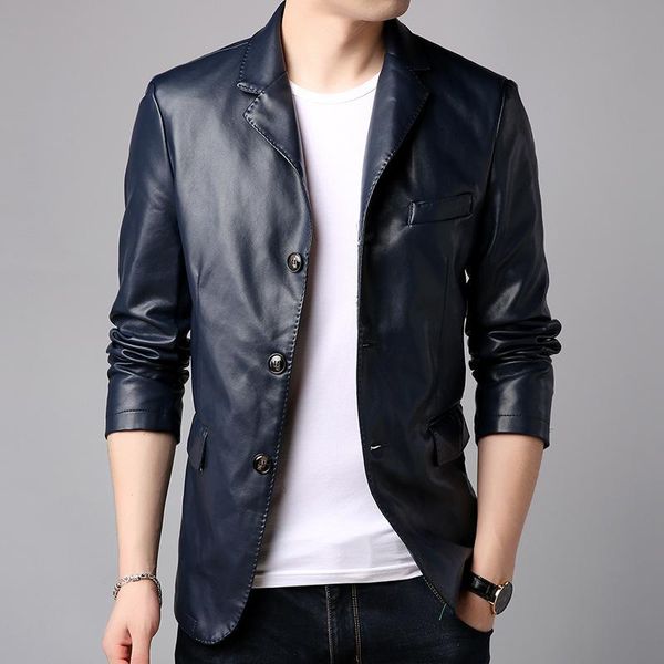 men's fur & faux mens pu leather blazers fashion slim fit solid casual jacket men dress suits terno masculino male outerwear fs-173, Black
men's fur & faux mens pu leather blazers fashion slim fit solid casual jacket men dress suits terno masculino male outerwear fs-173, Black
