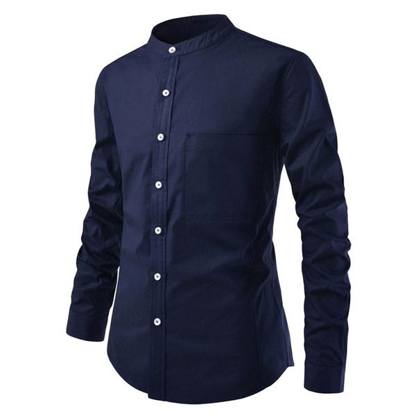 men's casual shirts 2021 men long sleeve pure color fashion slim small standing collar large pocket blouse male 2xl, White;black
men's casual shirts 2021 men long sleeve pure color fashion slim small standing collar large pocket blouse male 2xl, White;black
