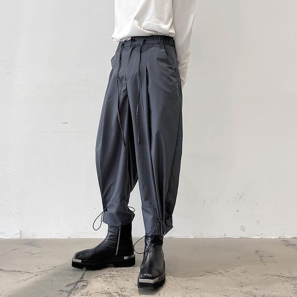 men's pants personalized designer-style drawstring ties closed cuffs trousers 2021 loose fashion wide-leg bloomers, Black
men's pants personalized designer-style drawstring ties closed cuffs trousers 2021 loose fashion wide-leg bloomers, Black