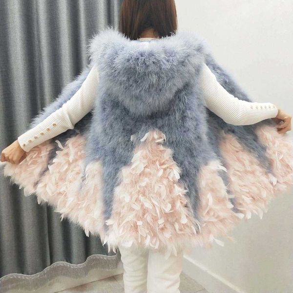 women spring and autumn ostrich feather vest expansion bottom medium-long fur small fresh turkey feather hooded waistcoat female t191118, Black
women spring and autumn ostrich feather vest expansion bottom medium-long fur small fresh turkey feather hooded waistcoat female t191118, Black