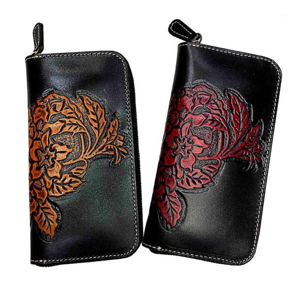 wallets genuine leather carved zipper clutch card/phone holder wallet handbag womens1, Red;black
wallets genuine leather carved zipper clutch card/phone holder wallet handbag womens1, Red;black
