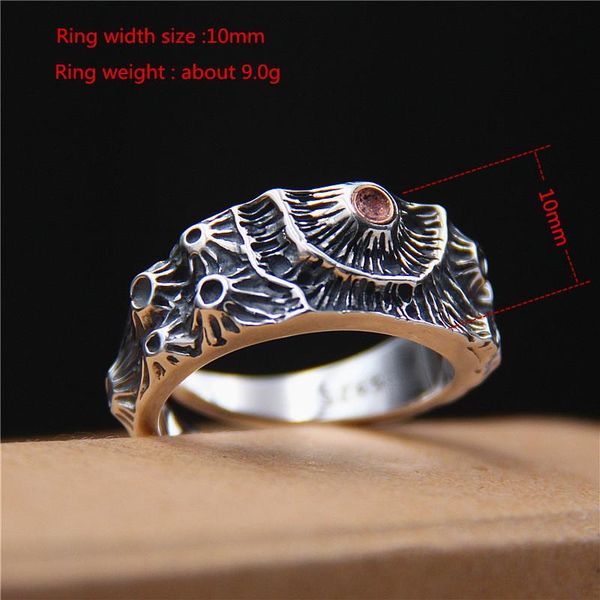 cluster rings buyee 100% 925 sterling silver black ring men vivid volcanic crater rock open for women fashion punk jewelry, Golden;silver
cluster rings buyee 100% 925 sterling silver black ring men vivid volcanic crater rock open for women fashion punk jewelry, Golden;silver