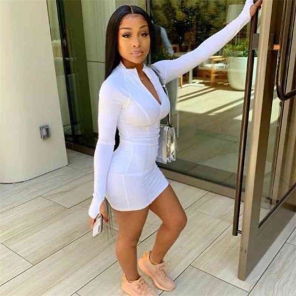 two piece dress fashion european and american casual women's wear zipper long sleeve sports elastic tight mini skirt niyx, White
two piece dress fashion european and american casual women's wear zipper long sleeve sports elastic tight mini skirt niyx, White