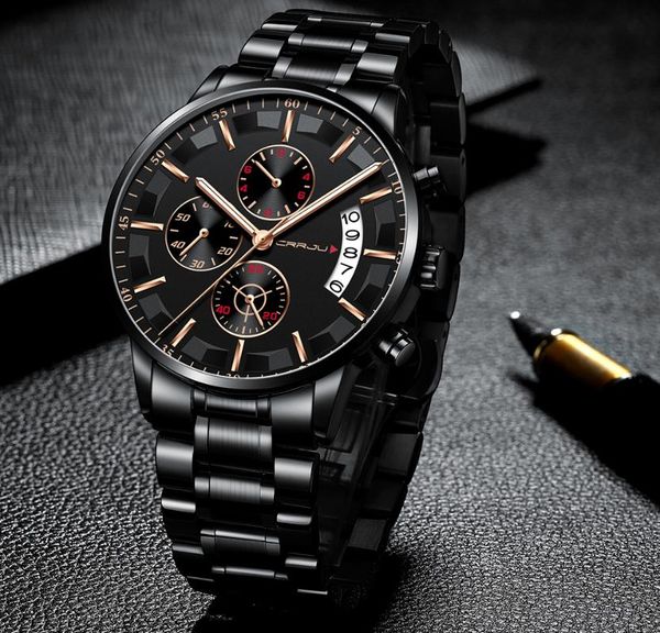 wristwatches relogio masculino crrju golden chronograph mens watches full steel quartz clock waterproof big dial watch men, Slivery;brown
wristwatches relogio masculino crrju golden chronograph mens watches full steel quartz clock waterproof big dial watch men, Slivery;brown