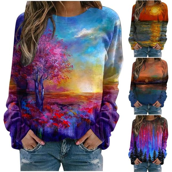 women's hoodies & sweatshirts fashion oversized autumn sweatshirt winter casual round neck tie-dye print long-sleeved pull femme, Black
women's hoodies & sweatshirts fashion oversized autumn sweatshirt winter casual round neck tie-dye print long-sleeved pull femme, Black