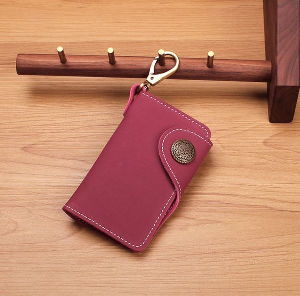 genuine leather key wallet card holder moneybag pouch gifts him her men women 6 hooks, Red;blue
genuine leather key wallet card holder moneybag pouch gifts him her men women 6 hooks, Red;blue