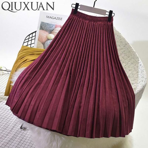 skirts qiuxuan faux suede high waist women midi autumn winter pleated skirt elastic casual 65cm / 75cm 85cm, Black
skirts qiuxuan faux suede high waist women midi autumn winter pleated skirt elastic casual 65cm / 75cm 85cm, Black