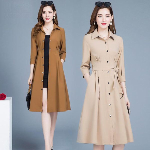 women's trench coats windbreaker dress simple lady temperament single breasted cardigan jacket long section fashion plus size 5xl slim, Tan;black
women's trench coats windbreaker dress simple lady temperament single breasted cardigan jacket long section fashion plus size 5xl slim, Tan;black