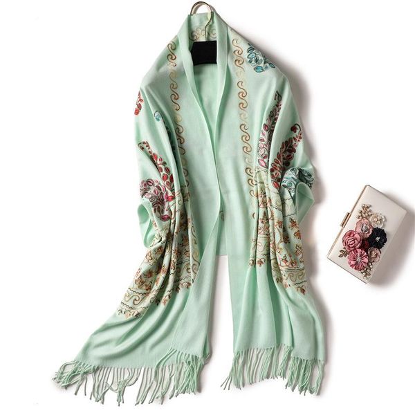 scarves 2021 embroidery women scarf thick warm winter cashmere shawls and wraps ladies pashmina bandana echarpe, Blue;gray
scarves 2021 embroidery women scarf thick warm winter cashmere shawls and wraps ladies pashmina bandana echarpe, Blue;gray