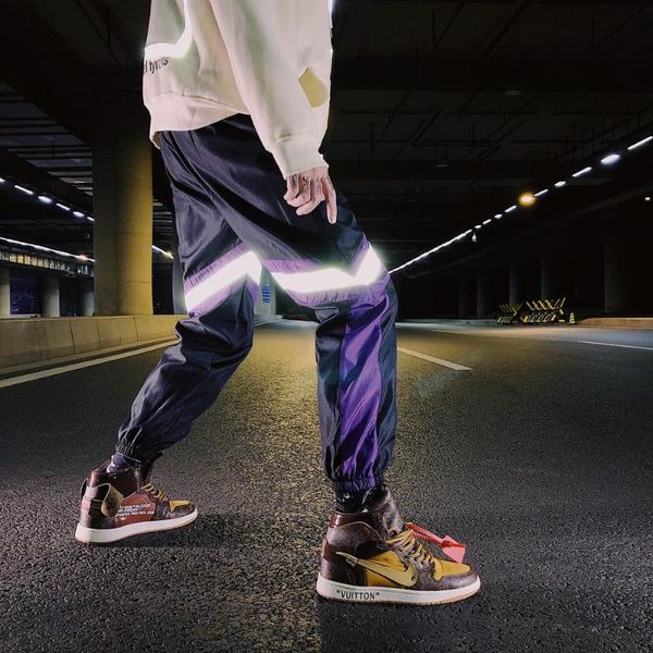 women's pants & capris fashion female hip hop reflective high waist loose harem women slim casual trouser streetwear, Black;white
women's pants & capris fashion female hip hop reflective high waist loose harem women slim casual trouser streetwear, Black;white