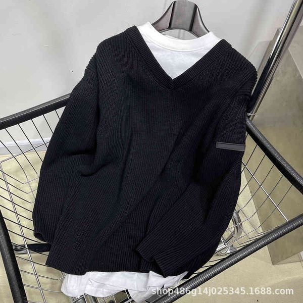 women's sweaters autumn and winter b home fake two layered sweater splicing armb letter pullover pure cotton men's women's kn, White;black
women's sweaters autumn and winter b home fake two layered sweater splicing armb letter pullover pure cotton men's women's kn, White;black
