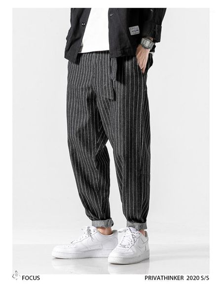 men's 2021 streetwear loose denim pants with belt men spring striped oversize harem male fashion pockets jeans, Blue
men's 2021 streetwear loose denim pants with belt men spring striped oversize harem male fashion pockets jeans, Blue