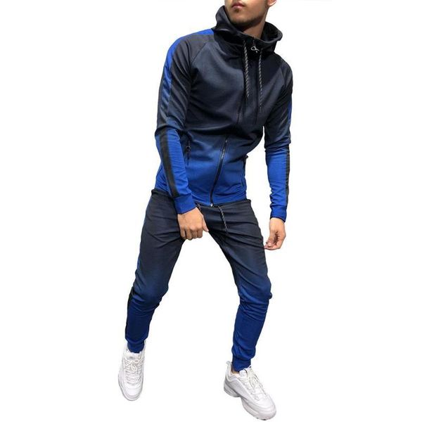men's tracksuits fashion men gradient color sport sweat suit hoodie trousers pants set tracksuit, Gray
men's tracksuits fashion men gradient color sport sweat suit hoodie trousers pants set tracksuit, Gray