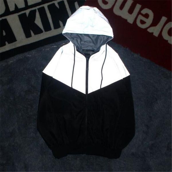 men's jackets couple hip hop reflective coat men harajuku hooded jacket mens waterproof zipper outwear windbreaker veste homme 2021, Black;brown
men's jackets couple hip hop reflective coat men harajuku hooded jacket mens waterproof zipper outwear windbreaker veste homme 2021, Black;brown