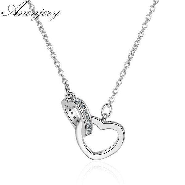 chains anenjery 925 sterling silver double heart circle cz zirconia pendants necklaces for women gift choker chain collares s-n69
chains anenjery 925 sterling silver double heart circle cz zirconia pendants necklaces for women gift choker chain collares s-n69