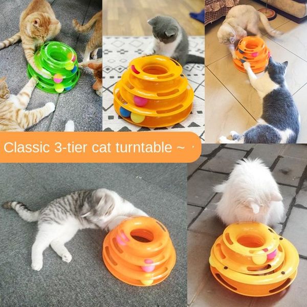cat toys three-layer pet toy tower track disc intellectual entertainment triple ball training board
cat toys three-layer pet toy tower track disc intellectual entertainment triple ball training board