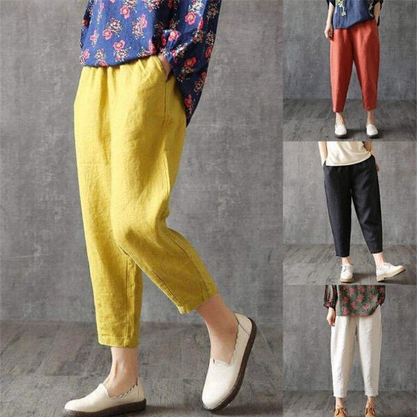 women's pants & capris 2021 womens fashion black women loose trousers casual beach elegant capri elastic harem plus size, Black;white
women's pants & capris 2021 womens fashion black women loose trousers casual beach elegant capri elastic harem plus size, Black;white