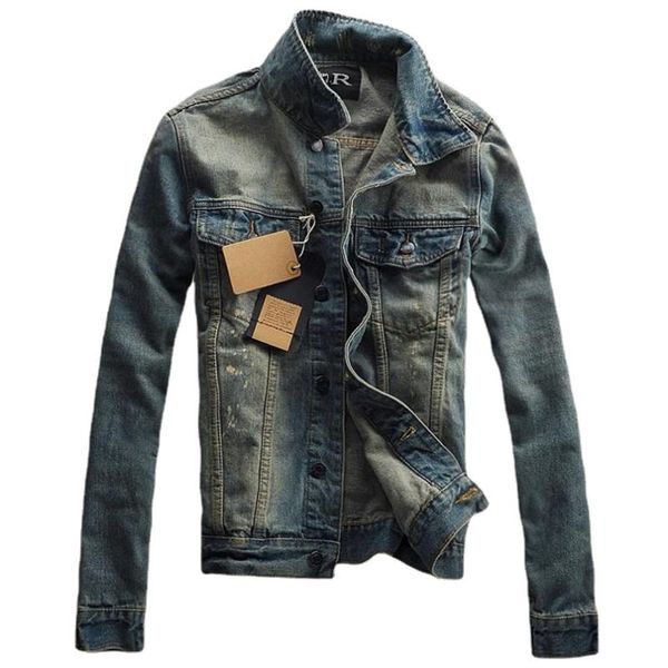 men's jackets men blue denim and coats slim fit jeans spring autumn vintage outwear casual 3xl, Black;brown 
men's jackets men blue denim and coats slim fit jeans spring autumn vintage outwear casual 3xl, Black;brown