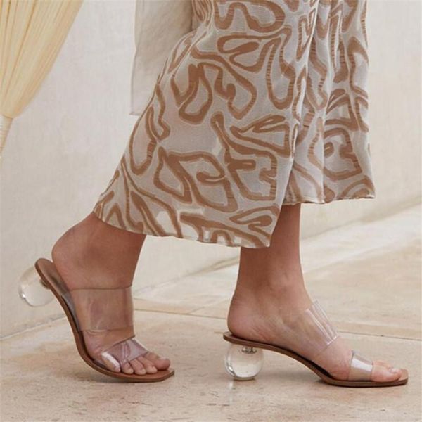 slippers 2021 women slipper summer crystal heel beach transparent pvc sandals square toe slides size 35-43, Black
slippers 2021 women slipper summer crystal heel beach transparent pvc sandals square toe slides size 35-43, Black