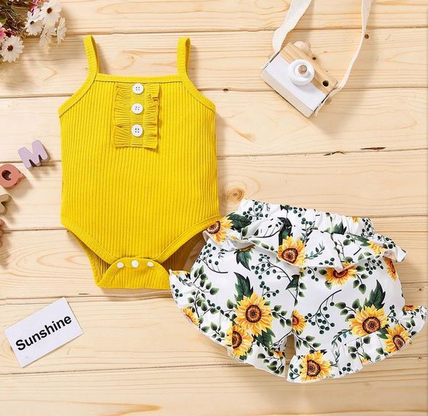 clothing sets baby summer tracksuits solid color spaghetti strap romper and floral shorts suit for toddler, girls, White
clothing sets baby summer tracksuits solid color spaghetti strap romper and floral shorts suit for toddler, girls, White