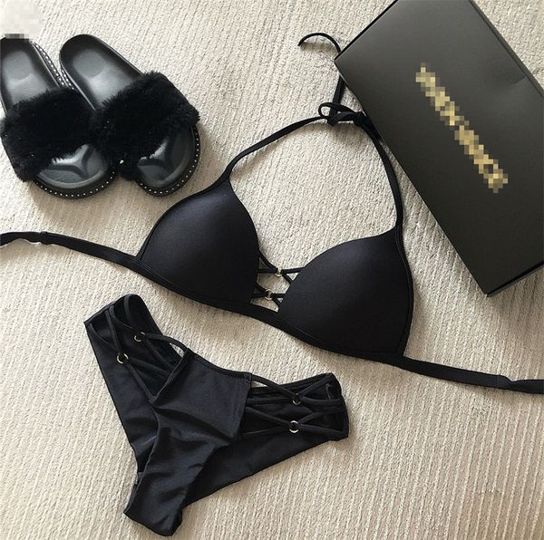string bikini set 2021 halter swimsuit backless bathing suit solid black bikini brazilian biquini push up swimwear women
string bikini set 2021 halter swimsuit backless bathing suit solid black bikini brazilian biquini push up swimwear women