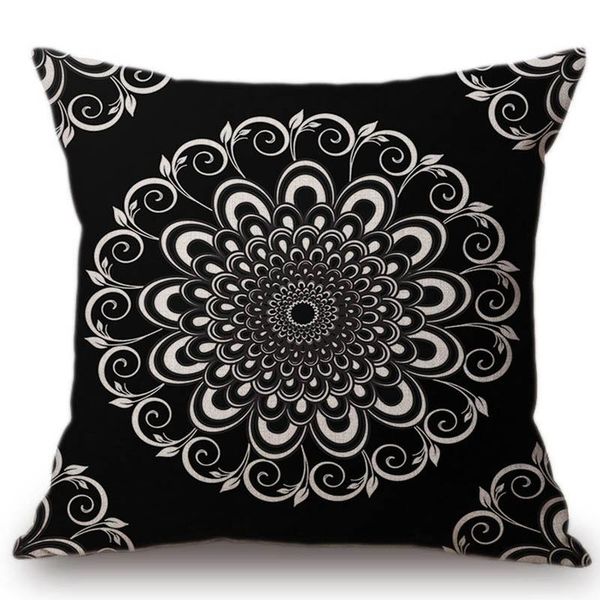 black color mandala pattern cotton linen 18 inches square decorative sofa pillows home decor cushion cover car pillow 45x45cm cushion/decora
black color mandala pattern cotton linen 18 inches square decorative sofa pillows home decor cushion cover car pillow 45x45cm cushion/decora