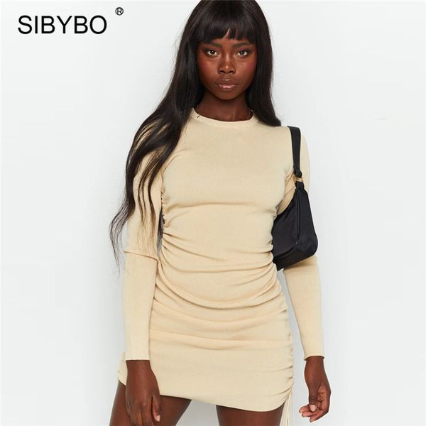 sibybo dstring ruched bodycon dresses knitted long sleeve autumn women dress black streetwear bandage short party vestidos, Black;white
sibybo dstring ruched bodycon dresses knitted long sleeve autumn women dress black streetwear bandage short party vestidos, Black;white