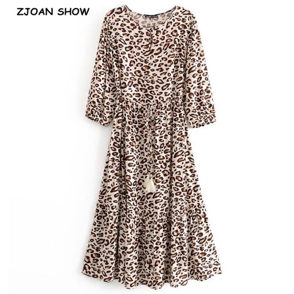 bohemia hollow out o neck contrast color leopard dress women holiday tassel lacing up belt 3/4 lantern sleeve boho dresses 210429, Black;gray
bohemia hollow out o neck contrast color leopard dress women holiday tassel lacing up belt 3/4 lantern sleeve boho dresses 210429, Black;gray