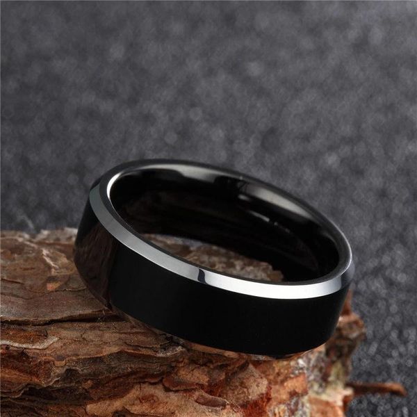 wedding rings 8mm mens engagement ring couple band jewelry black tungsten carbide high polished, Slivery;golden 
wedding rings 8mm mens engagement ring couple band jewelry black tungsten carbide high polished, Slivery;golden