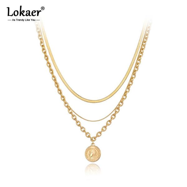 lokaer bohemia style titanium stainless steel three layer charm pendant necklace for women trendy chain & link necklace n21037, Silver
lokaer bohemia style titanium stainless steel three layer charm pendant necklace for women trendy chain & link necklace n21037, Silver