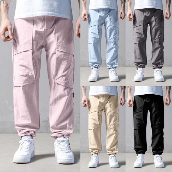 men's pants men cargo joggers sweatpants casual male sportswear solid multi-pocket trousers hip hop harem slim fit, Black
men's pants men cargo joggers sweatpants casual male sportswear solid multi-pocket trousers hip hop harem slim fit, Black