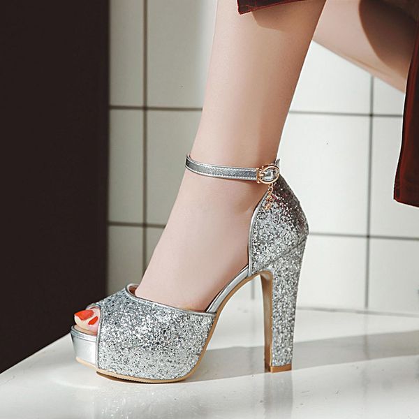 sandals wetkiss summer high heels women bling peep toe ankle strap footwear silver platform wedding shoes f oi68, Black
sandals wetkiss summer high heels women bling peep toe ankle strap footwear silver platform wedding shoes f oi68, Black