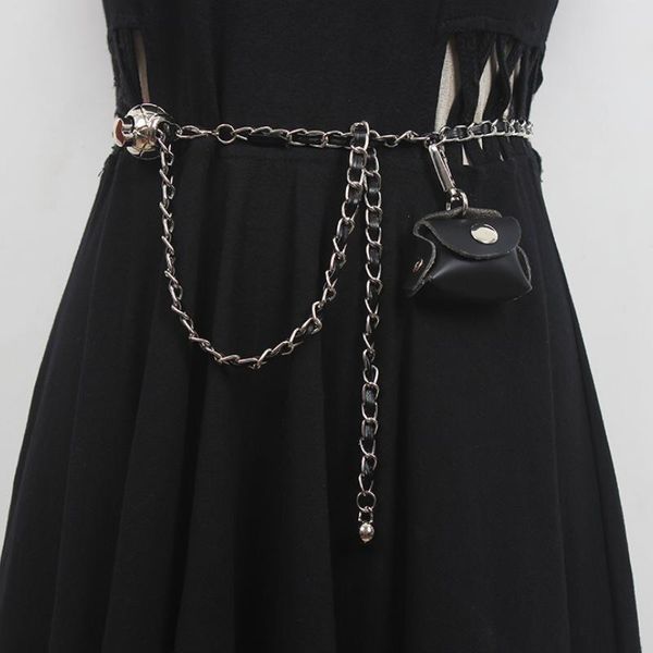 belts pu leather mini-bag spliced chain long belt personality fashion tide all-match for women spring autumn 2021 apparel, Black;brown
belts pu leather mini-bag spliced chain long belt personality fashion tide all-match for women spring autumn 2021 apparel, Black;brown