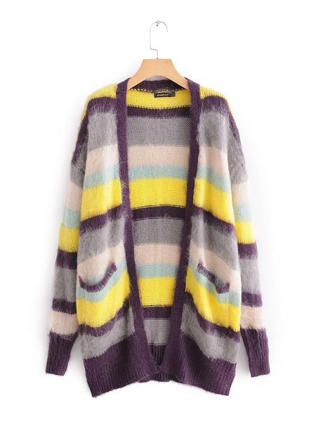 women's sweaters fashion women in 70-70 european and american stripe loose cardigan, White;black
women's sweaters fashion women in 70-70 european and american stripe loose cardigan, White;black