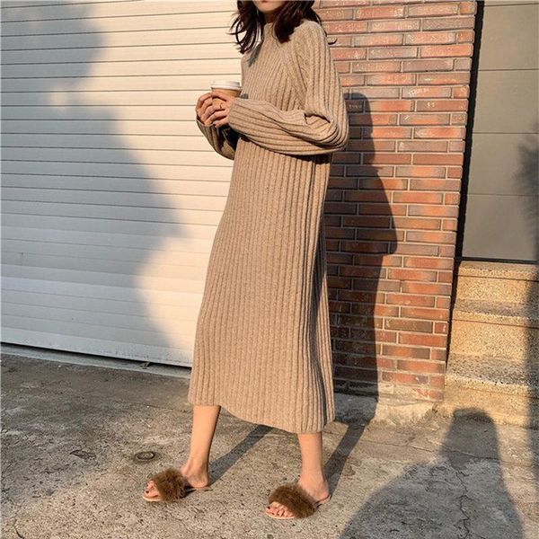 casual dresses over the knee sweater dress female autumn winter loose large size 4xl solid color women's half turtleneck knit lq589, Black;gray
casual dresses over the knee sweater dress female autumn winter loose large size 4xl solid color women's half turtleneck knit lq589, Black;gray