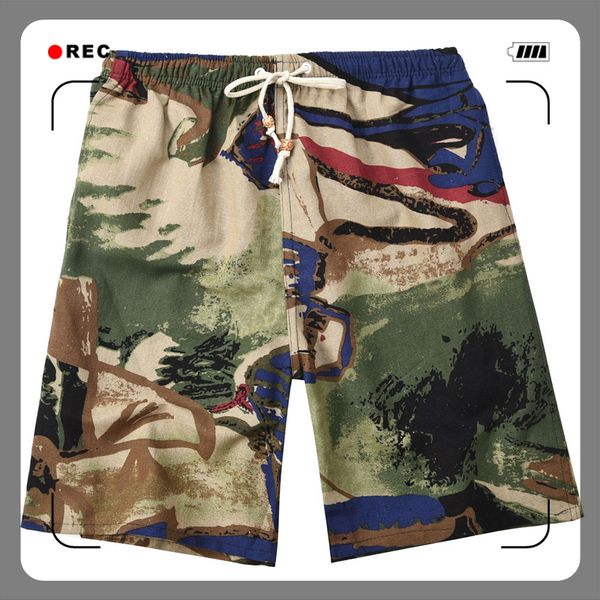 2021 soccer shorts summer style cotton and linen printed big pants beach men's loose hamsik eee222, Black;red
2021 soccer shorts summer style cotton and linen printed big pants beach men's loose hamsik eee222, Black;red