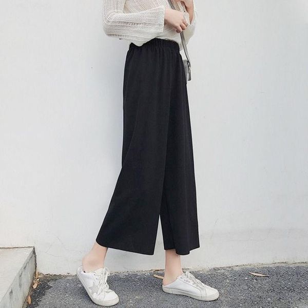 women's pants & capris women spring autumn arrival wide leg trouser soft elegant oversize leisure all-match work lady fashion loose, Black;white
women's pants & capris women spring autumn arrival wide leg trouser soft elegant oversize leisure all-match work lady fashion loose, Black;white
