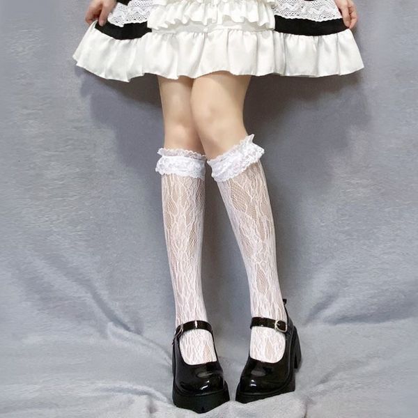 lovely lolita lace summer thin calf female jk spring and autumn students with uniform high tube socks, Black;white
lovely lolita lace summer thin calf female jk spring and autumn students with uniform high tube socks, Black;white
