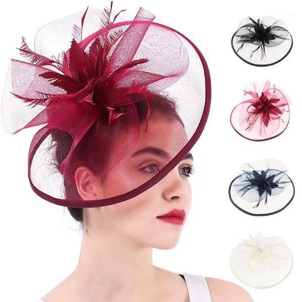 vintage ladies' feather veil fascinator hat derby wedding headpieces1 
vintage ladies' feather veil fascinator hat derby wedding headpieces1