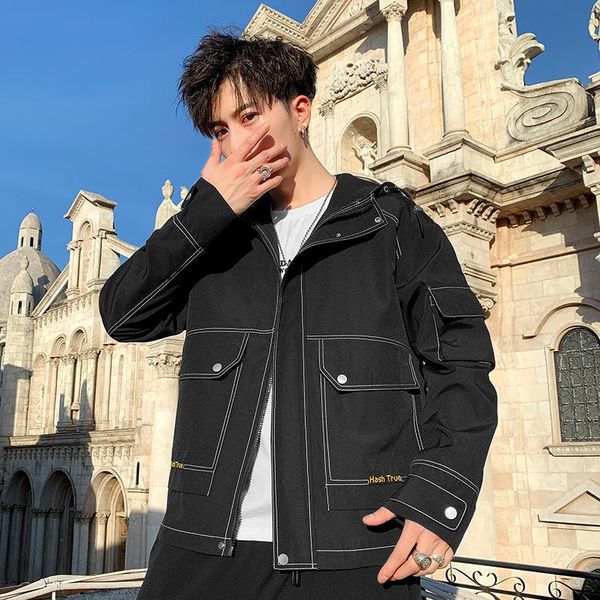 men's jackets 2021 autumn jacket korean loose casual all-match mens fashion clothing trends street single-breasted pocket male coat, Black;brown
men's jackets 2021 autumn jacket korean loose casual all-match mens fashion clothing trends street single-breasted pocket male coat, Black;brown