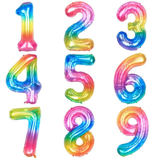 party decoration 40inch rainbow number foil balloons large digit balloon wedding decorations happy birthday supplies baby shower
party decoration 40inch rainbow number foil balloons large digit balloon wedding decorations happy birthday supplies baby shower