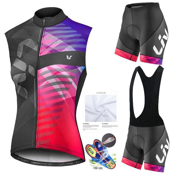 racing sets liv 2021 woman summer sleeveless cycling jersey set mtb bike vests clothing ropa quick-dry clothes, Black;blue
racing sets liv 2021 woman summer sleeveless cycling jersey set mtb bike vests clothing ropa quick-dry clothes, Black;blue
