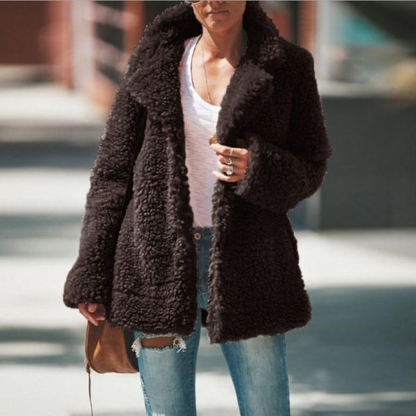 women's fur & faux elegant solid coat women autumn winter warm soft zipper jacket female plush overcoat casual outerwear plus size, Black
women's fur & faux elegant solid coat women autumn winter warm soft zipper jacket female plush overcoat casual outerwear plus size, Black