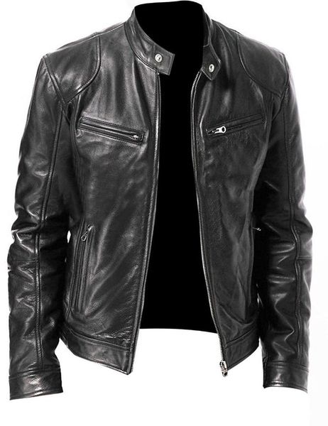 men's jackets 2021 autumn casual fashion stand collar slim leather jacket solid color men anti-wind motorcycle, Black;brown
men's jackets 2021 autumn casual fashion stand collar slim leather jacket solid color men anti-wind motorcycle, Black;brown