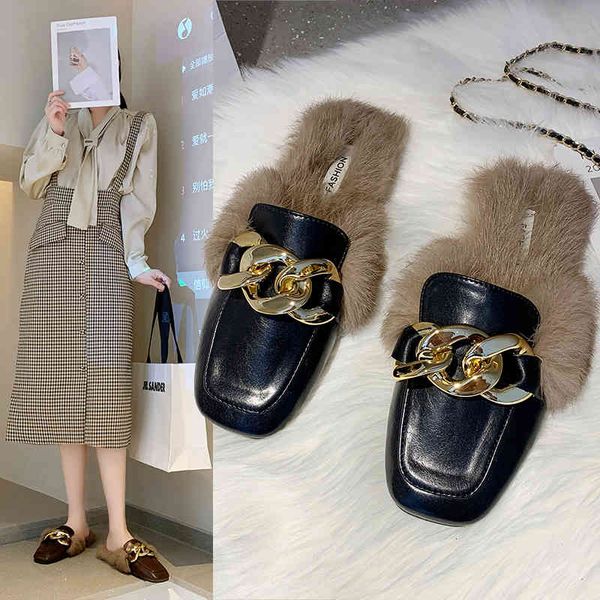 slippers shoes cover toe slippers of ladies skin sliders women flip flops low rivet luxury slides plush flat designer autumn with r e5cw, Black
slippers shoes cover toe slippers of ladies skin sliders women flip flops low rivet luxury slides plush flat designer autumn with r e5cw, Black