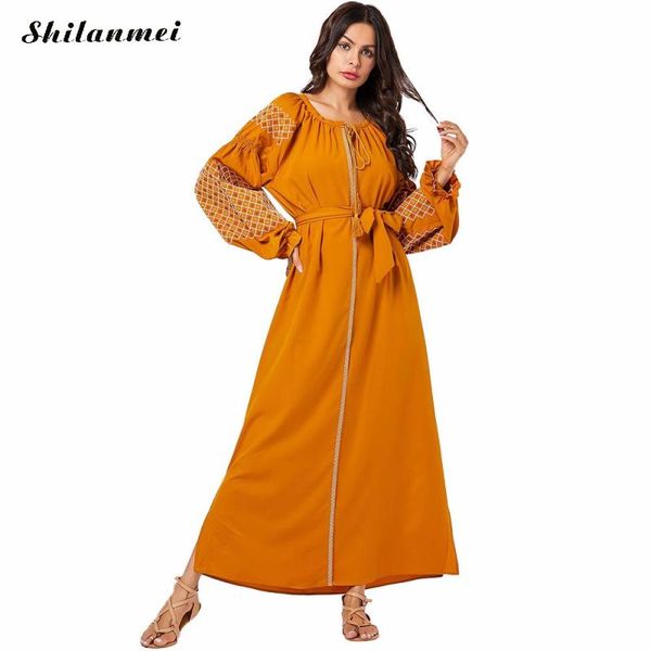 casual dresses women autumn long cotton dress lantern sleeve maxi vestido vintage plus size yellow sashes robe for 4xl, Black;gray
casual dresses women autumn long cotton dress lantern sleeve maxi vestido vintage plus size yellow sashes robe for 4xl, Black;gray