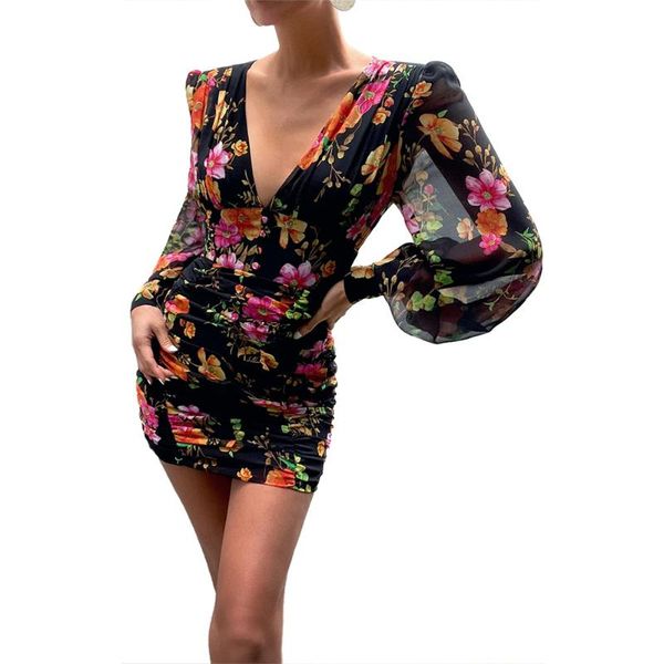 casual dresses 2021 summer women mini dress floral deep v-neck long pull sleeve ruffled sheath for ladies slim party femme, Black;gray
casual dresses 2021 summer women mini dress floral deep v-neck long pull sleeve ruffled sheath for ladies slim party femme, Black;gray