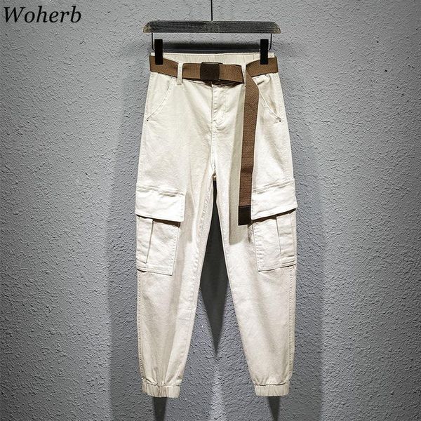 women's pants & capris woherb harajuku high waist cargo women solid color pockets ankle length trousers casual loose streetwear korean, Black;white
women's pants & capris woherb harajuku high waist cargo women solid color pockets ankle length trousers casual loose streetwear korean, Black;white